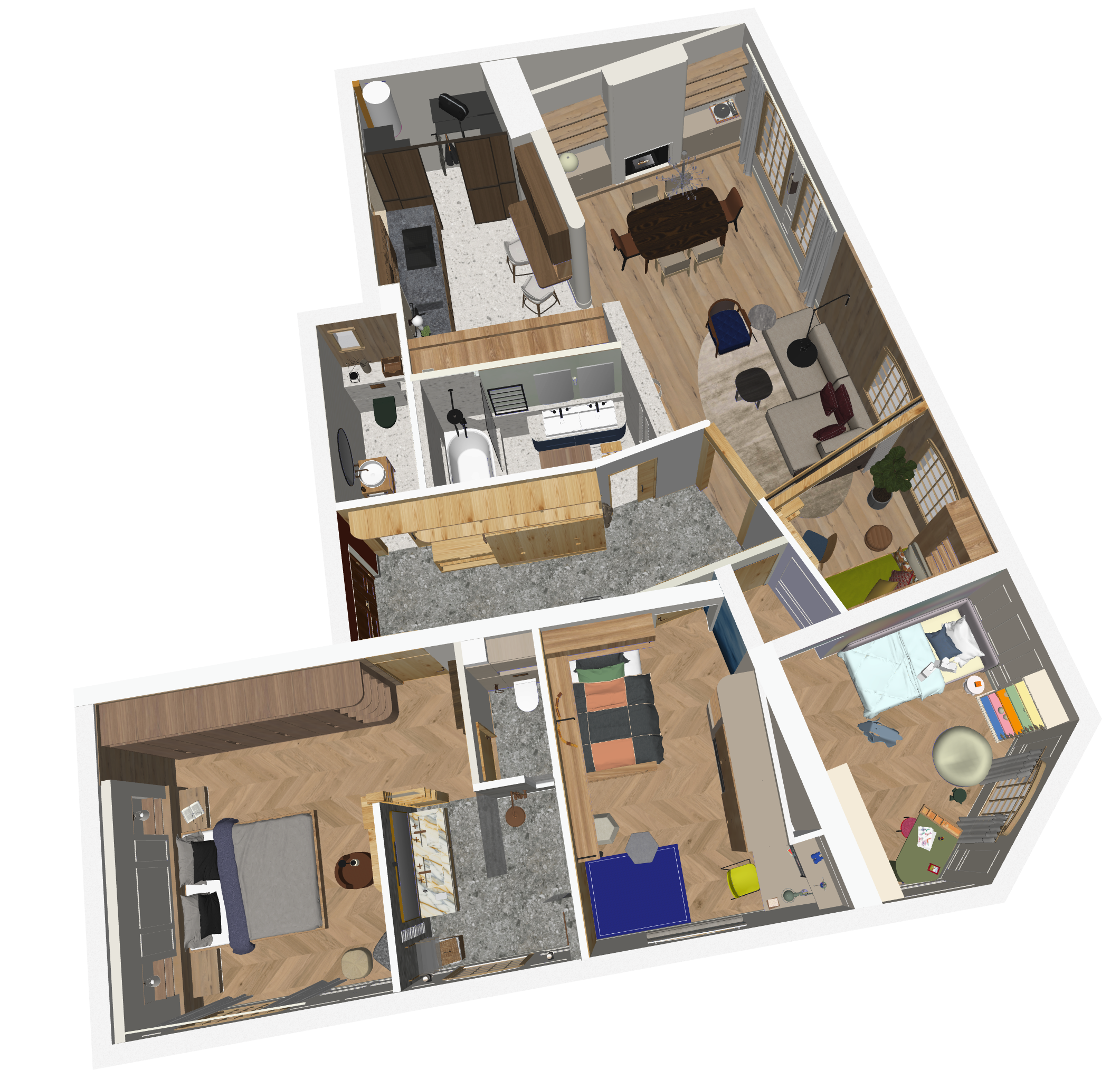 Plan 3D Chalet